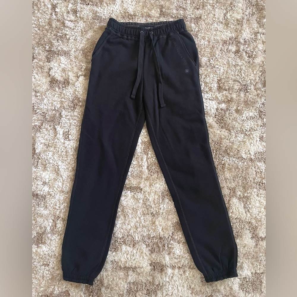 NWT Abercrombie & Fitch Fleece Jogger Pants Size XS Navy Blue
